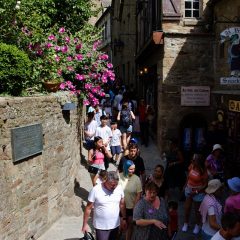 Il y a du monde dans la rue commerçante